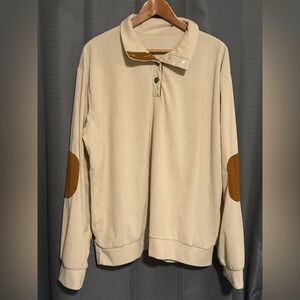 Heng Sheng Men’s Ribbed Pullover with Elbow Patches